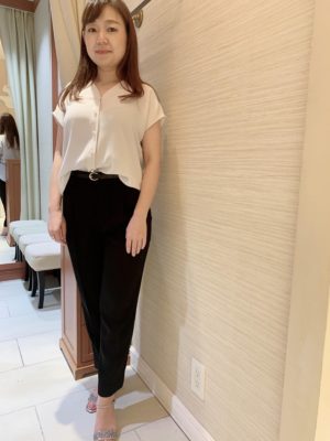 どっちの要素を入れる 骨格ストレート 顔タイプフェミニンさんのコーデ例 顔タイプ別小柄コーディネート術